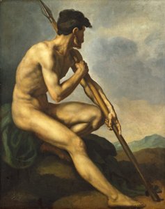 Nude Warrior with a Spear, c.1816